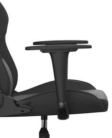 Cadeira gaming de massagens couro artificial preto