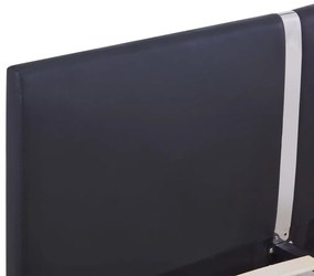 Estrutura de cama 120x200 cm couro artificial preto