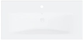 Conjunto de móveis de casa de banho derivados de madeira branco
