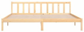Estrutura de cama 200x200 cm pinho maciço