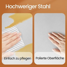 Caixote do lixo com 2 compartimentos 44,4 x 40,8 x 60,2 cm prateado