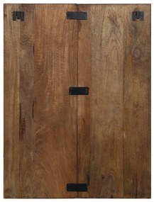 Mesa de cabeceira multicor 60x32x80cm madeira maciça recuperada