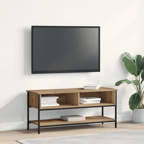Estante de TV vidaXL Carvalho Artisan 100x35x45 cm Madeira e Aço