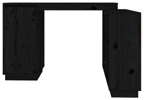 Secretária 110x50x75 cm madeira de pinho maciça preto