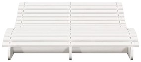 Espreguiçadeira 205x110x31,5 cm madeira de pinho maciça branco