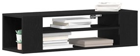 Gabinete de TV Montado na Parede vidaXL Preto Carvalho 100x30x26,5 cm