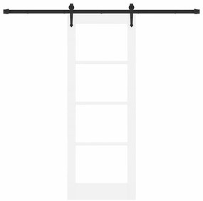 Porta Deslizante vidaXL com Conjunto de Ferragens 'ORKDAL'Branca 73.5x