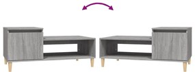 Mesa de centro 100x50x45 cm derivados madeira cinzento sonoma