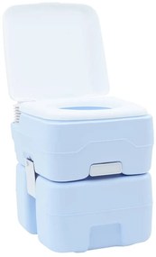 Luz de Casa de Banho Portátil vidaXL Azul e Branca Plástico 20 L