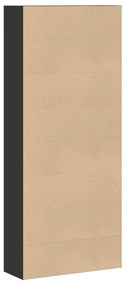 Estante 80x30x189 cm derivados de madeira preto