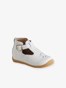 Sapatos em pele, para bebé, especial primeiros passos branco