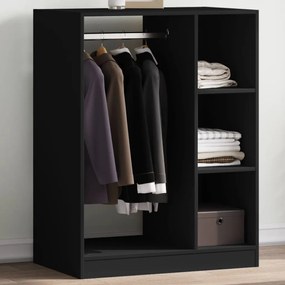 vidaXL Roupeiro 77x48x102 cm derivados de madeira preto