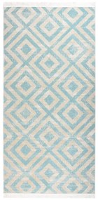 vidaXL Tapete de exterior tecelagem lisa 100x200 cm verde e bege