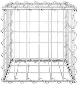 Canteiro elevado/cubo gabião 30x30x30 cm fio de aço