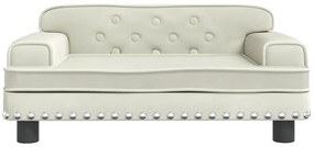 Cama para cães 70x45x30 cm veludo cor creme