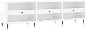 Móvel p/ TV 150x30x44,5 cm derivados madeira branco brilhante