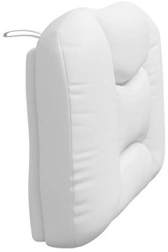 Almofadão de cabeceira 80 cm couro artificial branco