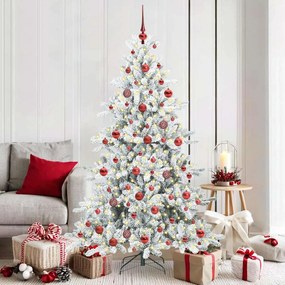 vidaXL Árvore de Natal Articulada Artificial Branco 180 cm PVC
