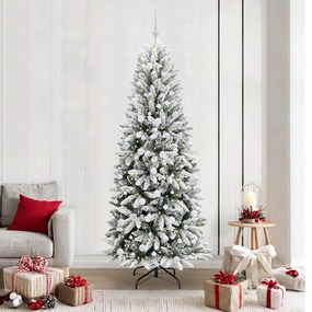 vidaXL Árvore de Natal Artificial com 300 LEDs Branco 210 cm