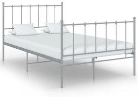 vidaXL Estrutura de cama 120x200 cm metal cinzento