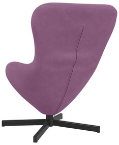 Cadeira Ovo vidaXL Veludo Roxo