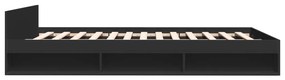Estrutura cama c/ gavetas 120x190 cm derivados de madeira preto