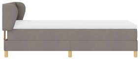 Cama Box Spring vidaXL com Colchão em Taupe, 90x200 cm, Tecido