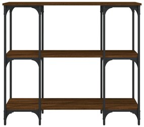 Mesa consola 102x35x90cm derivados de madeira carvalho castanho