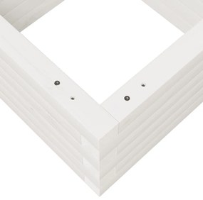 Vaso/floreira de jardim 40x40x23 cm madeira pinho maciça branco