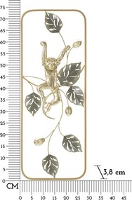 PAINEL DE PAREDE DE FERRO MONKEY 28,6X3,8X74,3 CM MULTICOLORIDO