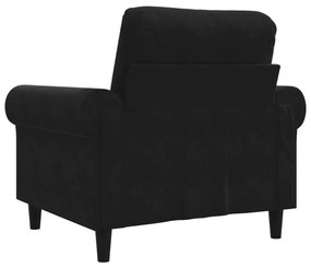 Poltrona 60 cm veludo preto