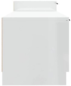 Móvel p/ TV 158,5x36x45cm derivados de madeira branco brilhante