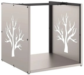 Rack Lenha 40x40x40 cm aço resistente às intempéries