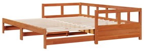 Sofá-cama sem colchão 80x200 cm madeira de pinho castanho cera