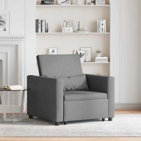 vidaXL Sofá Cama 3 em 1 Conversível Tecido Cinza Escuro