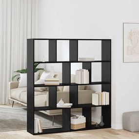 Gabinete de Livros Carvalho preto 132 x 29 x 141.5 cm