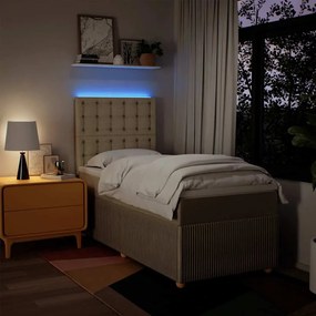 Cama com molas/colchão 100x200 cm tecido cor creme