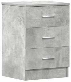 Mesas cabeceira 2pcs 38x35x56cm derivados madeira cinza cimento