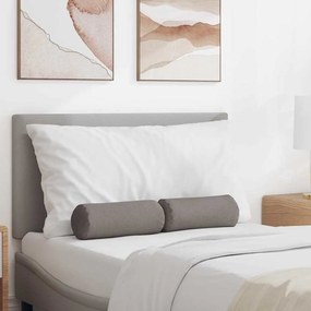 vidaXL Almofadas de Apoio 2 pcs Cinzento-acastanhado Ø 15 x 40 cm