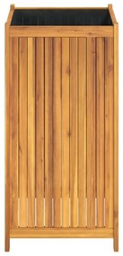 Vaso/floreira de jardim com forro 50x50x100 cm acácia maciça