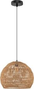 Candeeiro Teto esférico suspensa fácil de instalar, lâmpada incluída, para sala de jantar, sala de estar, quarto... 43 x 34 cm, cor castanho café