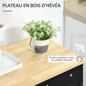 Móvel de sala de estar com armários, 2 gavetas e prateleiras ajustáveis, 68 x 40,3 x 85 cm, preto e madeira natural