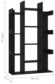Estante 86x25,5x140 cm derivados de madeira preto