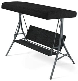 Banco de jardim em arco de madeira com pérgola - Natural