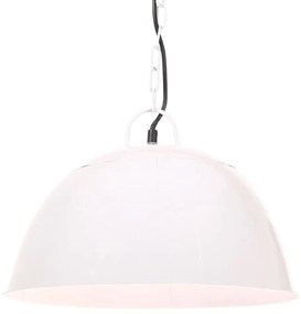 Candeeiro suspenso vintage indust. redondo 25 W 41 cm E27 branco