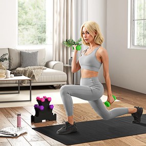SPORTNOW Jogo de Halteres 2x1 kg 2x2 kg 2x3 kg Conjunto de Halteres He