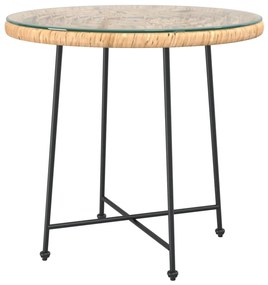 5 pcs conjunto de jantar p/ jardim vime PE