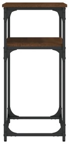 Mesa consola 75x35,5x75 cm derivados madeira carvalho castanho