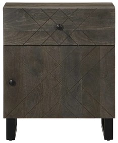 Mesa de cabeceira 50x33x60 cm madeira de mangueira maciça preto