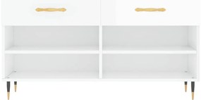 Banco sapateira 102x35x55 cm derivados madeira branco brilhante